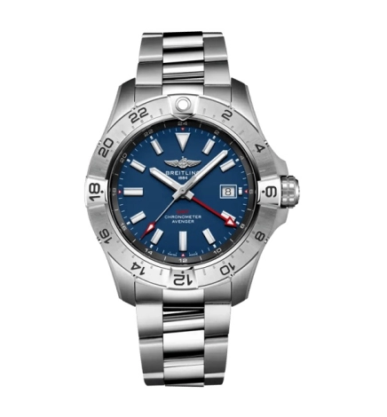 Review Breitling Avenger Wings Automatic GMT 44 Blue Replica watch A323203B1C1A1